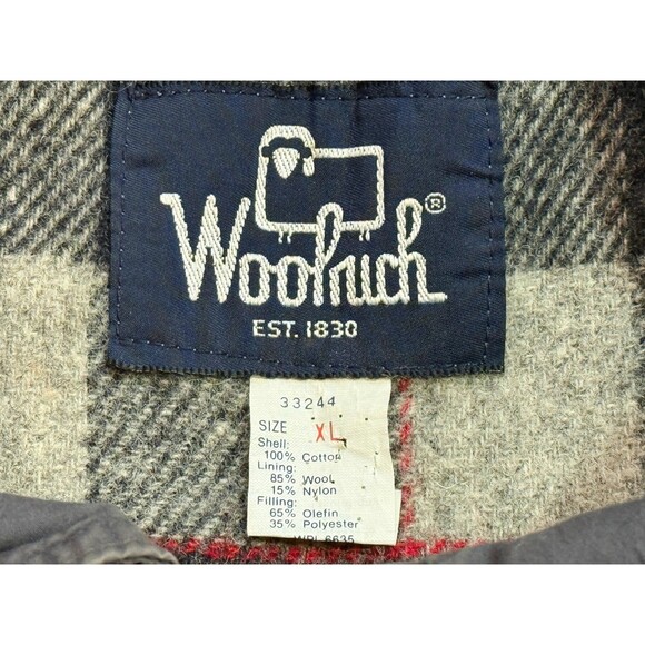 Woolrich Vest Mens XL Bellair Sitka, Alaska Wool Tartan Plaid Lined Vest Blue - Picture 3 of 3